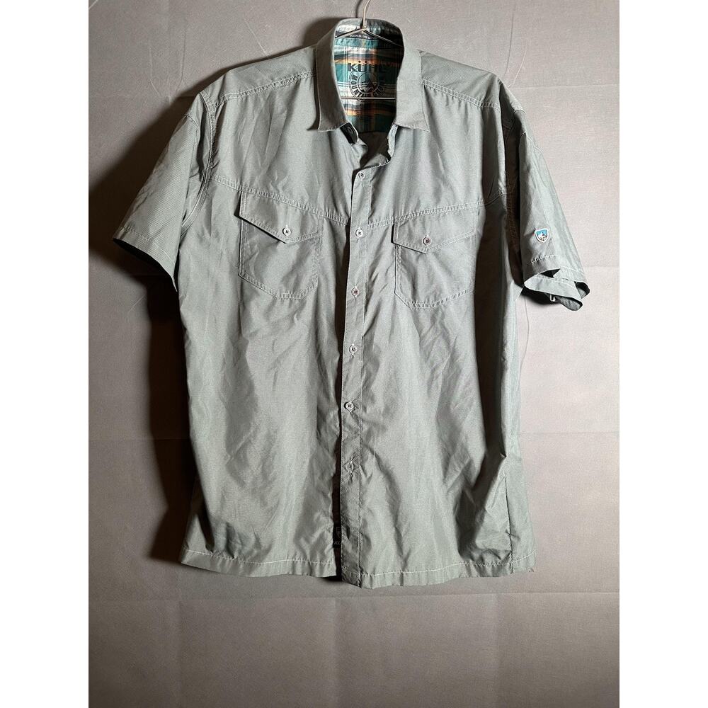 Kuhl Shirt Mens XL Mountain Performance Snap Button Hiking Outdoors Short Sleeve